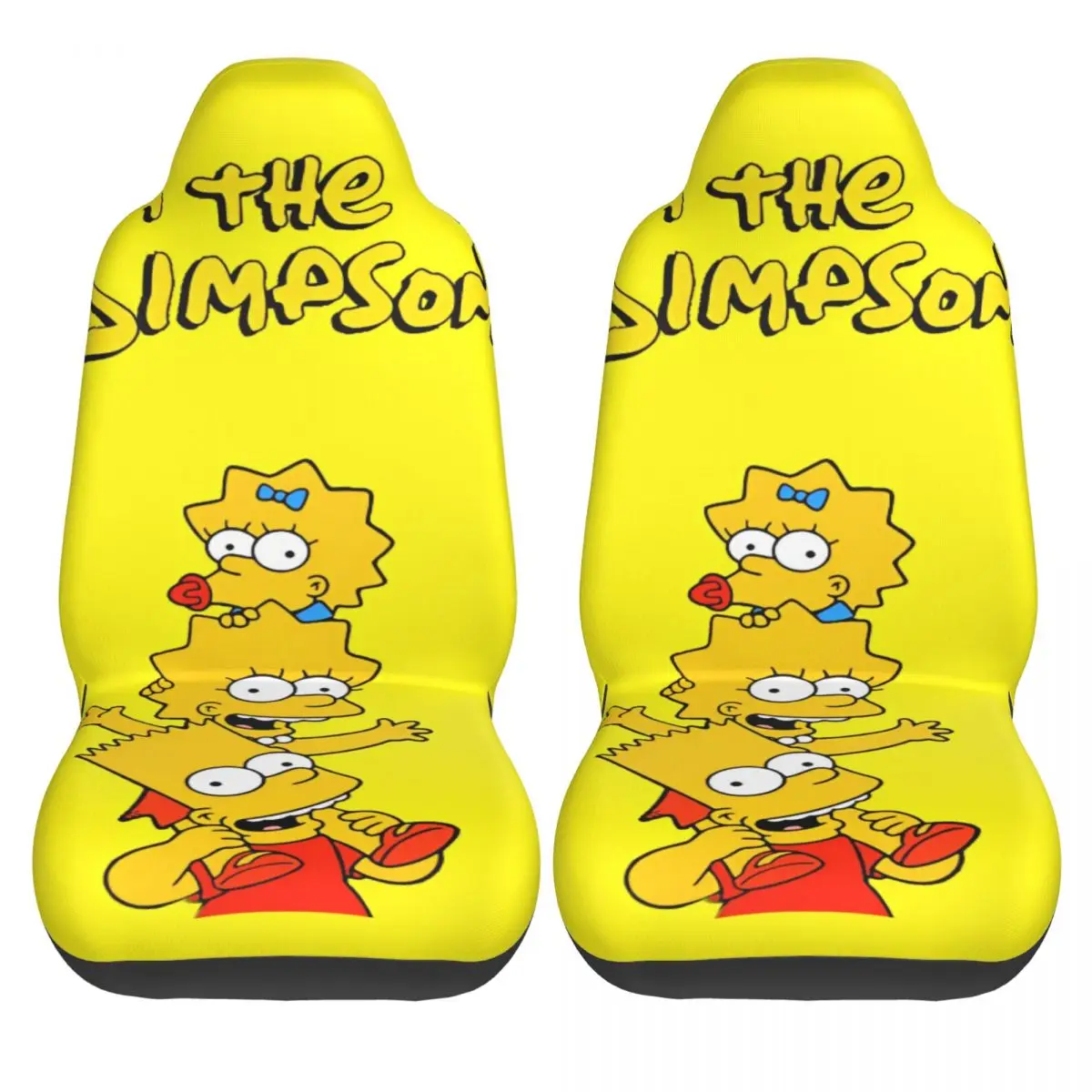 

The Simpsons Cartoon Car Seat Covers Elastic Two Pieces Auto Seat Covers Universal Taxi Polyester Cover
