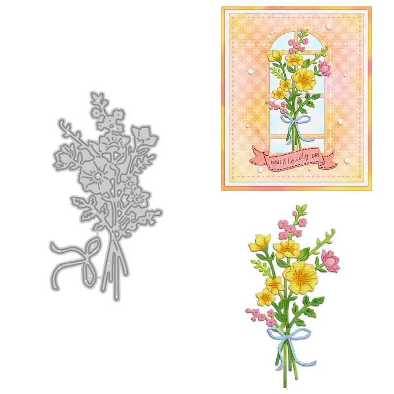 

Flower-Shaped Carbon Steel Die For Scrapbooking, Card Making, Handmade Paper Card Art, Metal Embossing Die