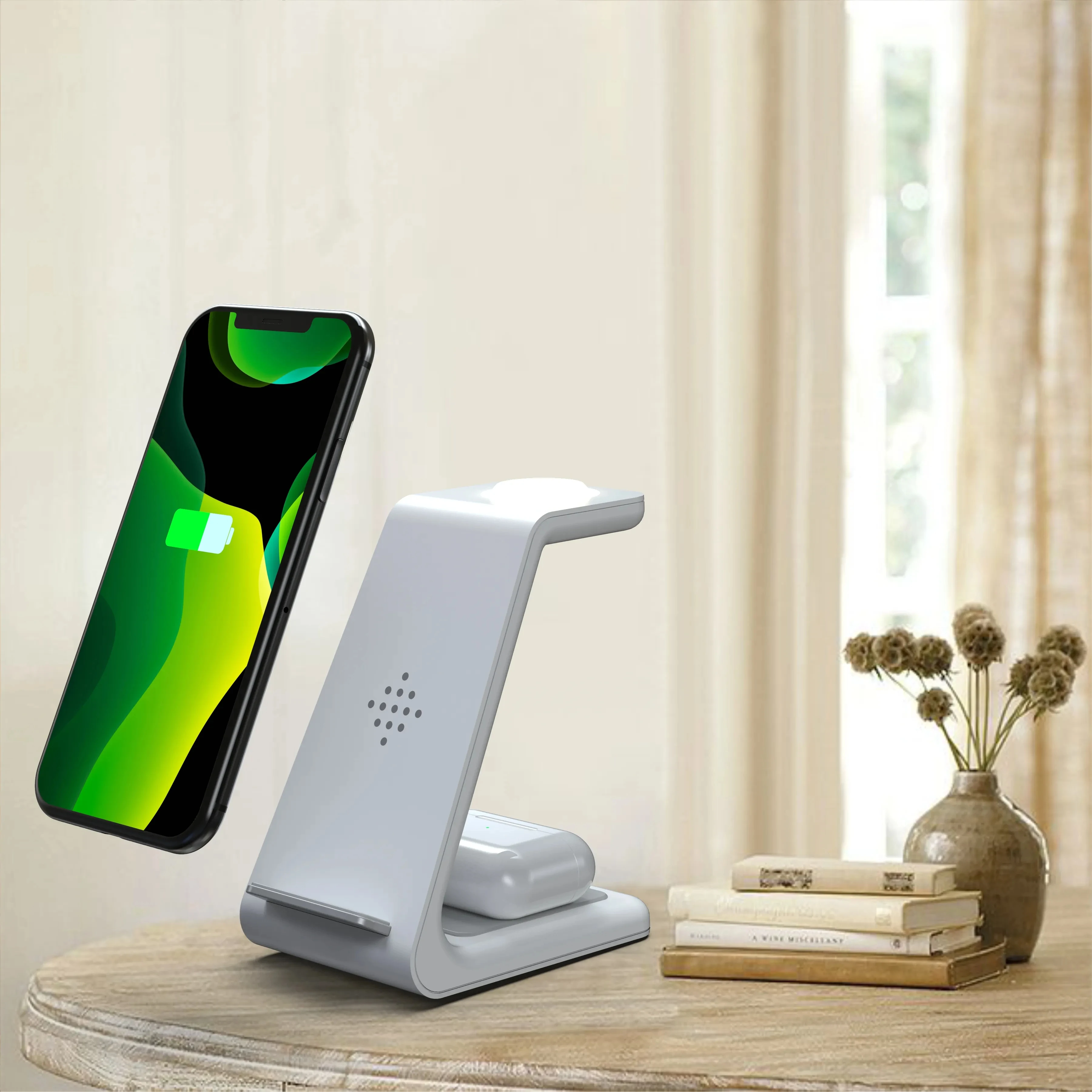 무선 고속 충전 3인1 무드등 스테이션 이미지