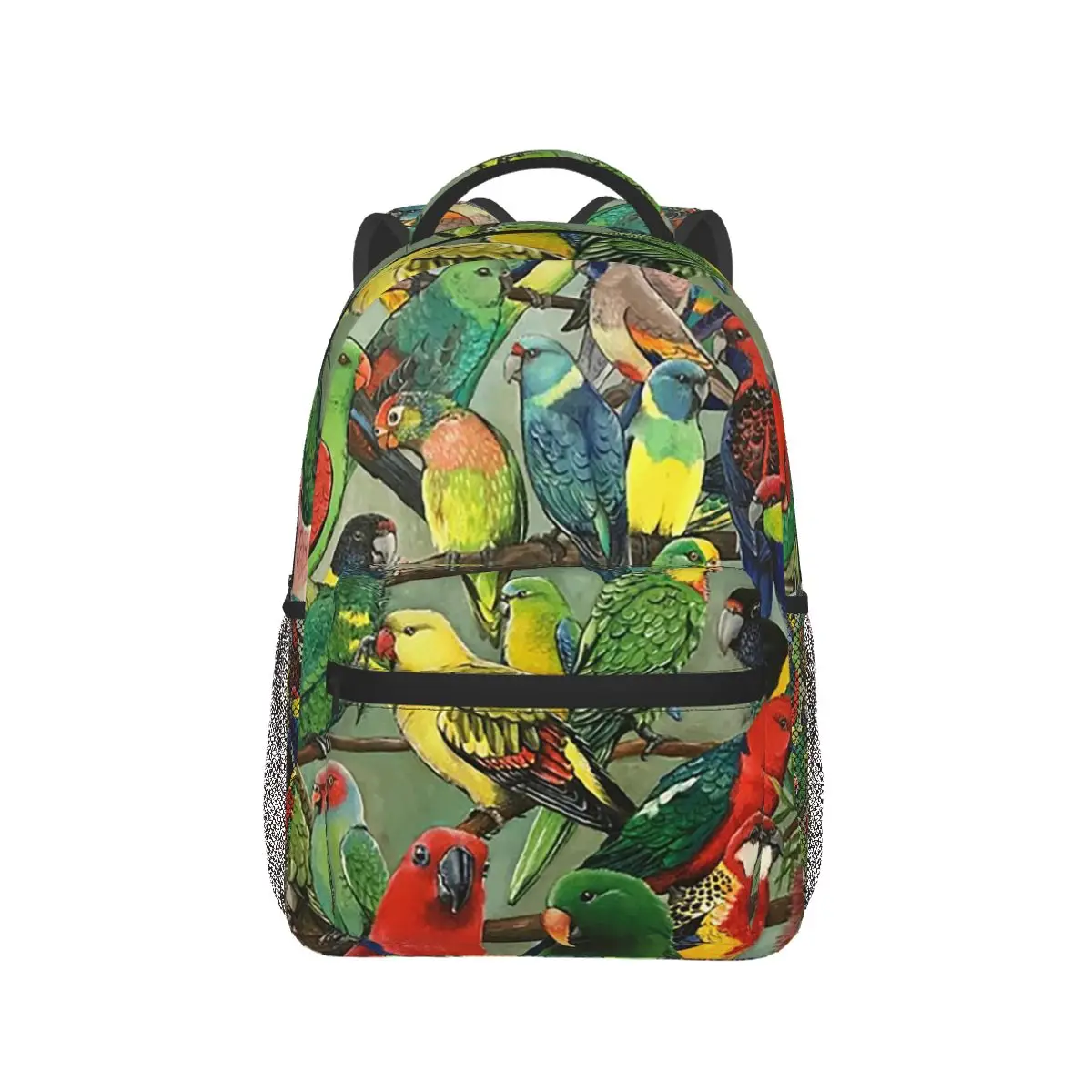 

Parrots Parakeets Budgie Cockatiel Bird Backpack Hot Sale Daypack Large Capacity Boys Girls BookBag School Bag Shoulder Bags
