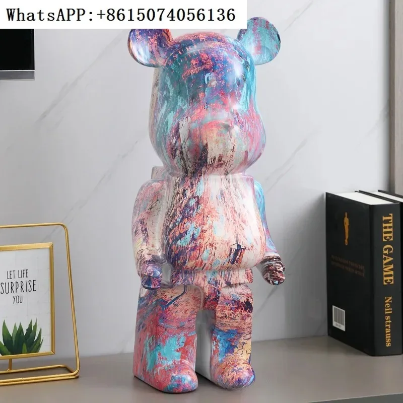 Customizable Large Bear Money Box Hand Painted Personalized Home Decoration Sculpture Room Decors Aesthetic Christmas Decoration