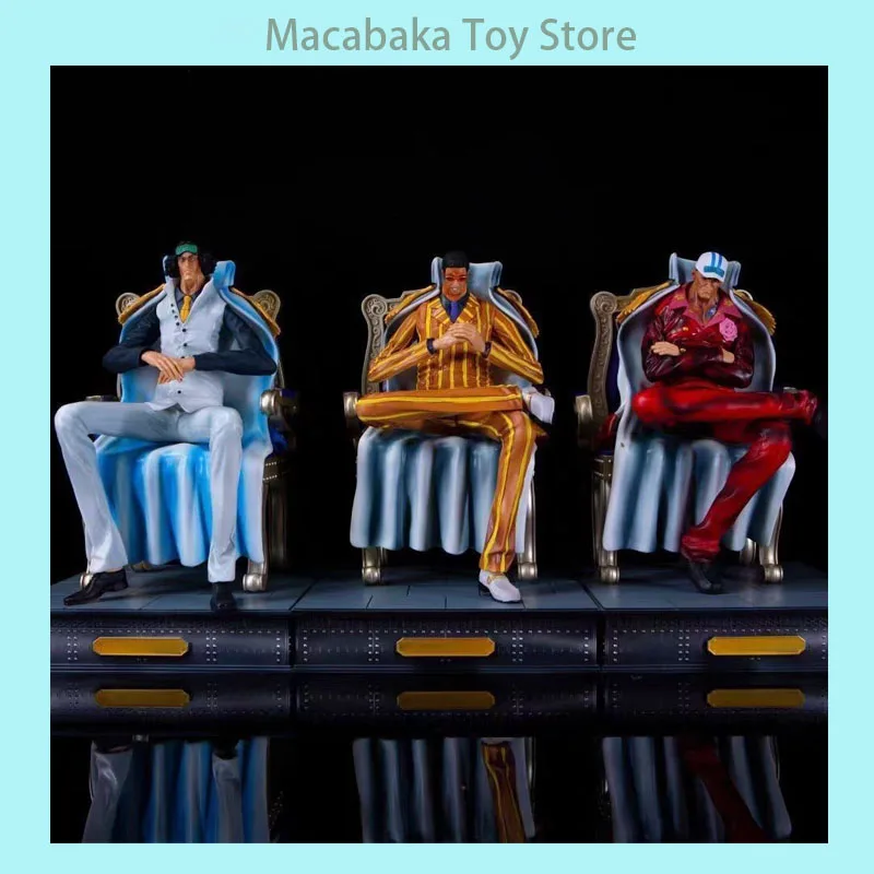 29cm One Piece Handwork Anime Figure Admirals Kizaru Akainu Aokiji Figures Statue Figurine Collectible Model Doll Toy Decoration