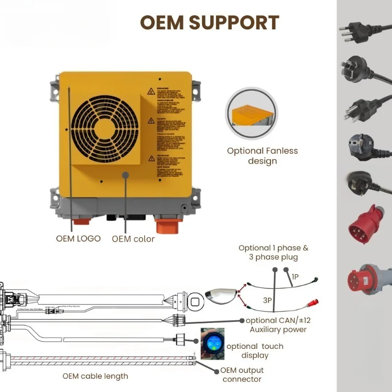 10KW onboard charger for 36V 150A forklift fanless industrial power supply with natural cooling design