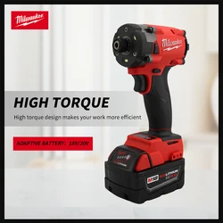 Milwaukee Brushless Impact Driver 300NM 18V Motor Cordless Rechargeable Lithium battery  Impact Wrench Screwdriver Power Tool