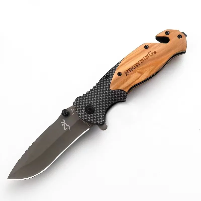 In stock classic folding knife with high hardness for camping survival battle, portable and sharp small knife