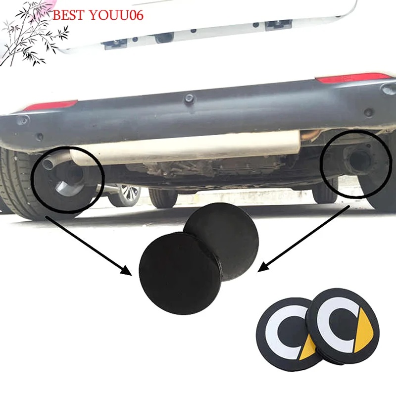 

(YOUU06)2PCS Rear Waterproof Anti Rust Tail Pipe Exhaust Tip Cover Protector Cap For Smart 450 451 453 Fortwo Forfour W451 W453