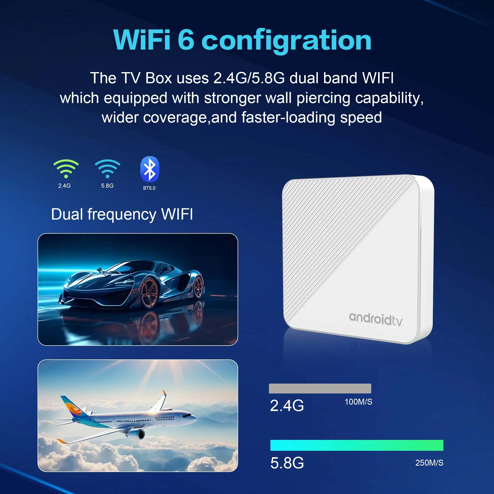 Android 14.0 Smart TV BOX AllwinnerH313 Youtube Tiktok Google voice Netflix 4K DUAL2.4G&5G Wifi   HDR10+ Set Top Box Mortal T1X