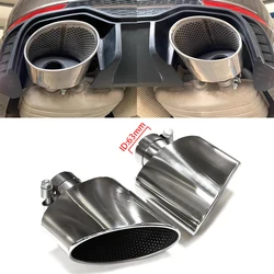 Car Accessories For Audi A4 A5 A6 A7 Upgrade RS4 RS6 RS5 RS7 Oval Exhaust Muffler Tailpipe Exhaust System