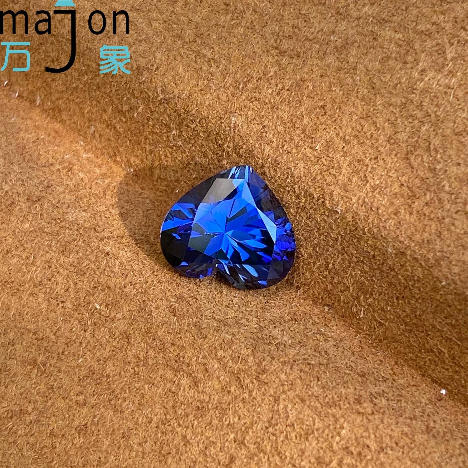 

New Hand-cutting Lab Grown Sapphire Heart Shape Gemstone for Charms Advanced Jewelry Making Materials DIY