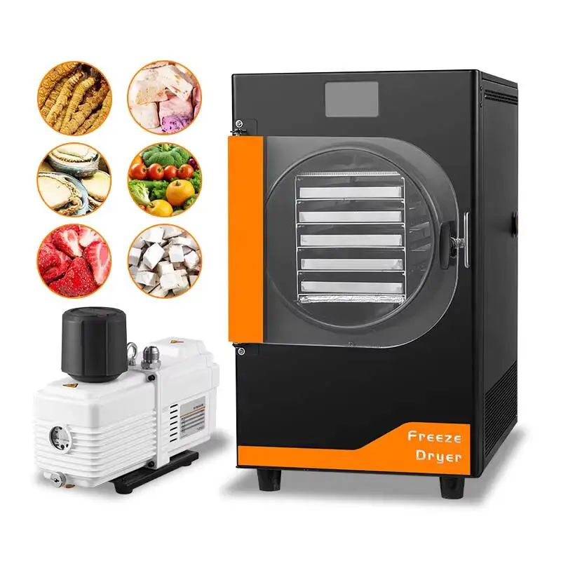 Commercial Home Use 6Kg Capacity Freeze Dryer Pet Automatic With Compressor Pump Engine Gear For Food Processing