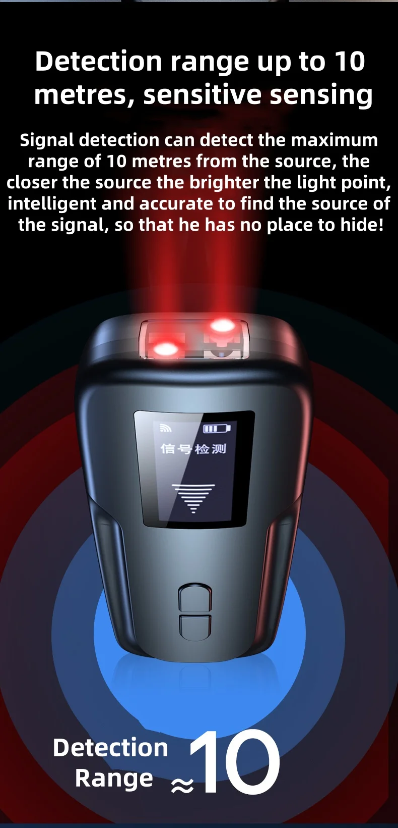 Camera Detector Security Protection Anti-snooping Anti-tracking Anti-Location infrared scanning for hotel house Camera Detector