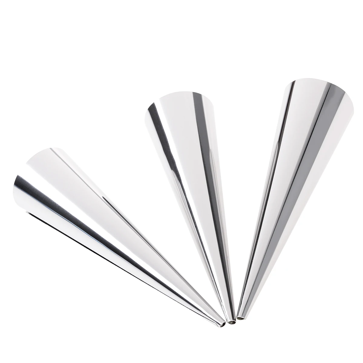 

3Pcs Stainless Steel Croissants Molds for Baking Horn Cake Puff Pastry DIY Tools Reusable Heat Resistant Kitchen Supplies