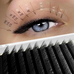 Yananaku-Extensions de cils en forme d'éventail préfabriqués, courbure M, L, C, D, cils en Y, cils doux, haute qualité, Corée, naturel