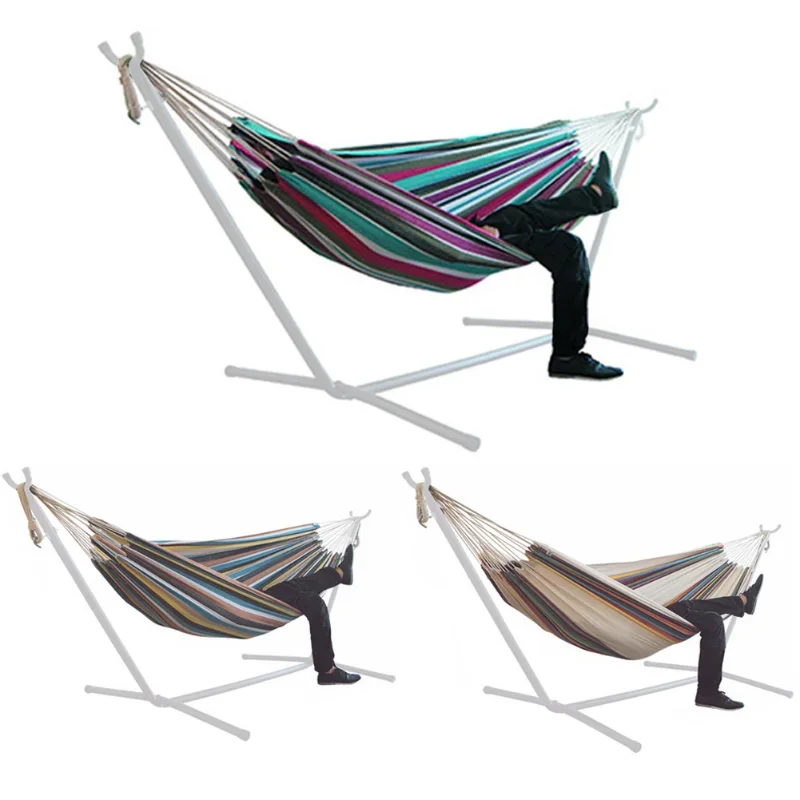 Portable Hammock Camping Thicken Swinging Chair Outdoor Hanging Bed Canvas Rocking Chair Not With Hammock Stand