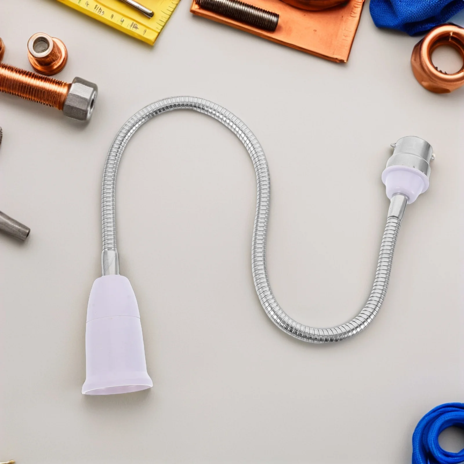 

2Pcs Light Socket Converter Ceramic Bulb Porcelain Lamp Holder Adapter for Hard-to-Reach Areas Home Office Garage