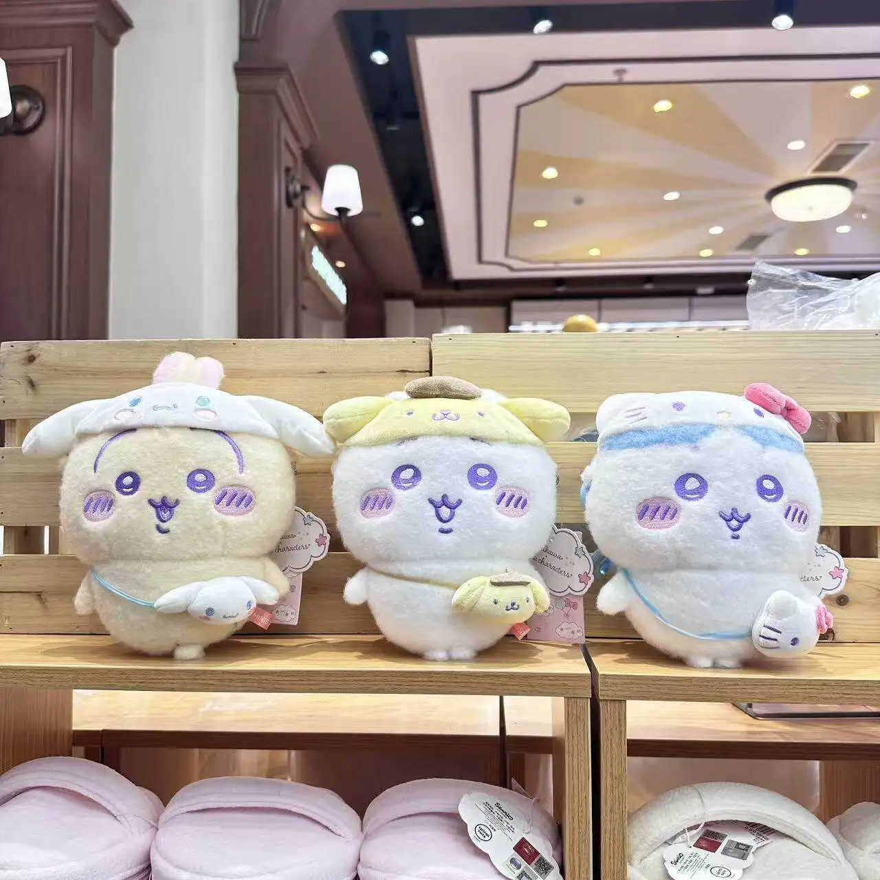 

Chiikawa Sanrio Characters Collaboration Plush Crossbody Bag Cute Soft Fluffy Shoulder Purse Portable Two-in-one Versatile Daily