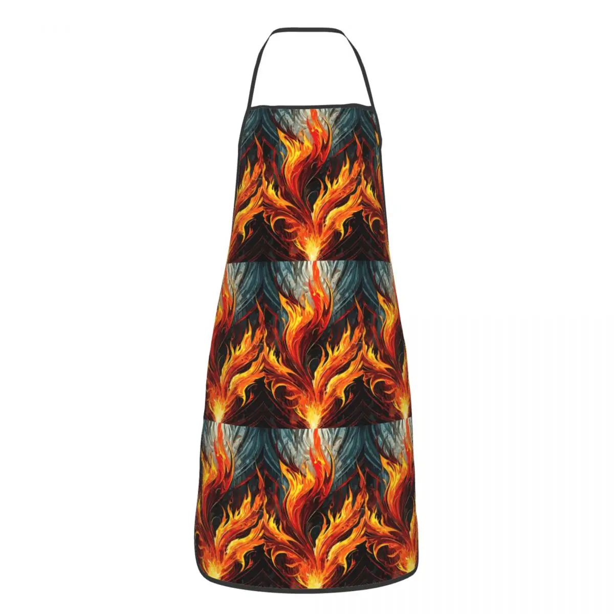 Symphony Abstract Fire Flame Art Aprons Chef Cooking Tablier Waterproof Bib Kitchen Cleaning Pinafore for Women Men Painting