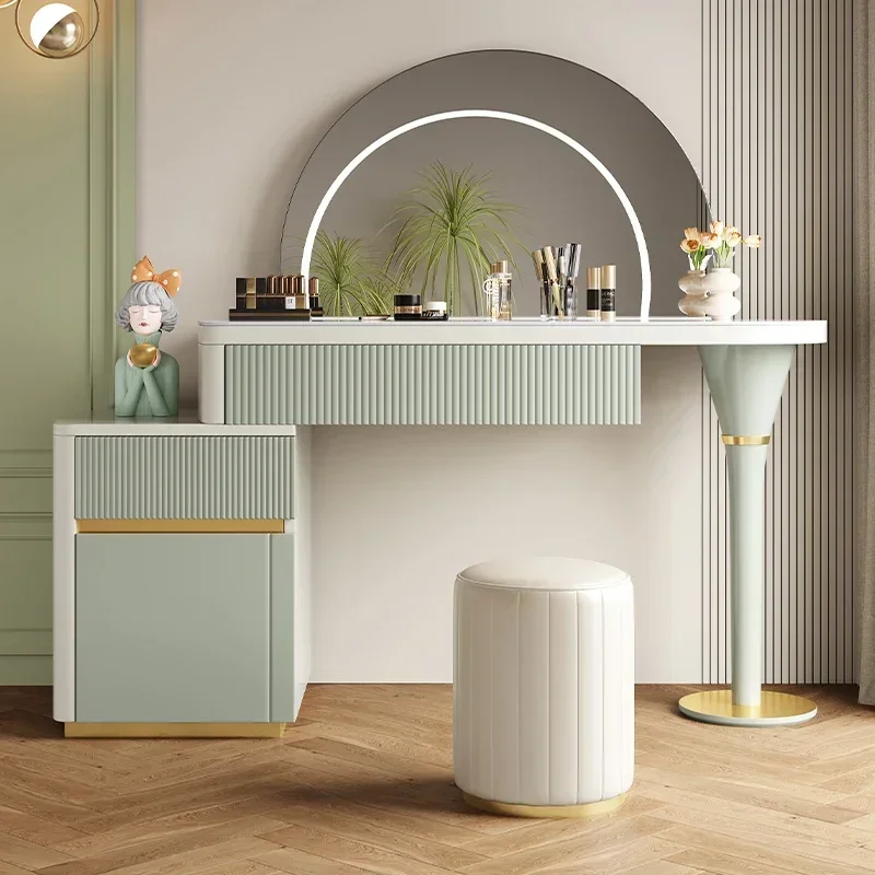 Girls Gorgeous Nordic Makeup Table Advanced Sense Unique Storage Makeup Vanity Drawers Modern Desk Coiffeuse Home Furniture