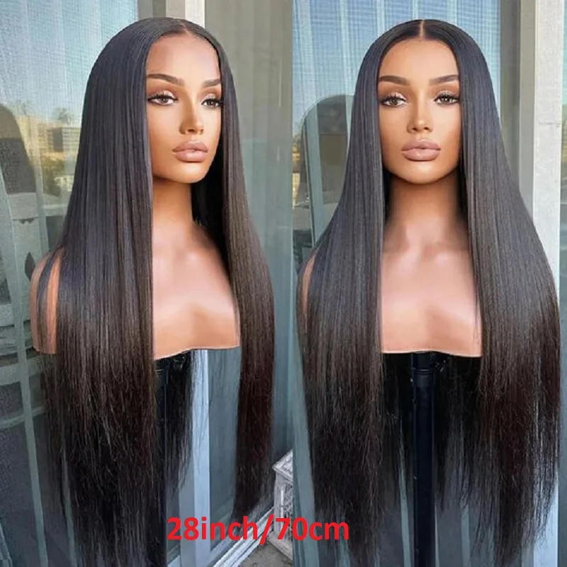 4x4 Skinlike Real HD Lace Closure Wig Straight 0.10mm Ultra-Thin Swiss Lace Small Knots Invisible Human Hair Wigs