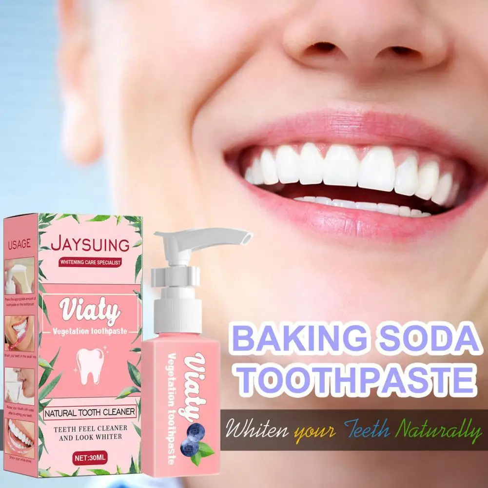 30ml Useful Whitening Fruit Flavor Breath Teeth Oral Toothpaste Toothpaste Remove Mouth Smell  Fluoride Free