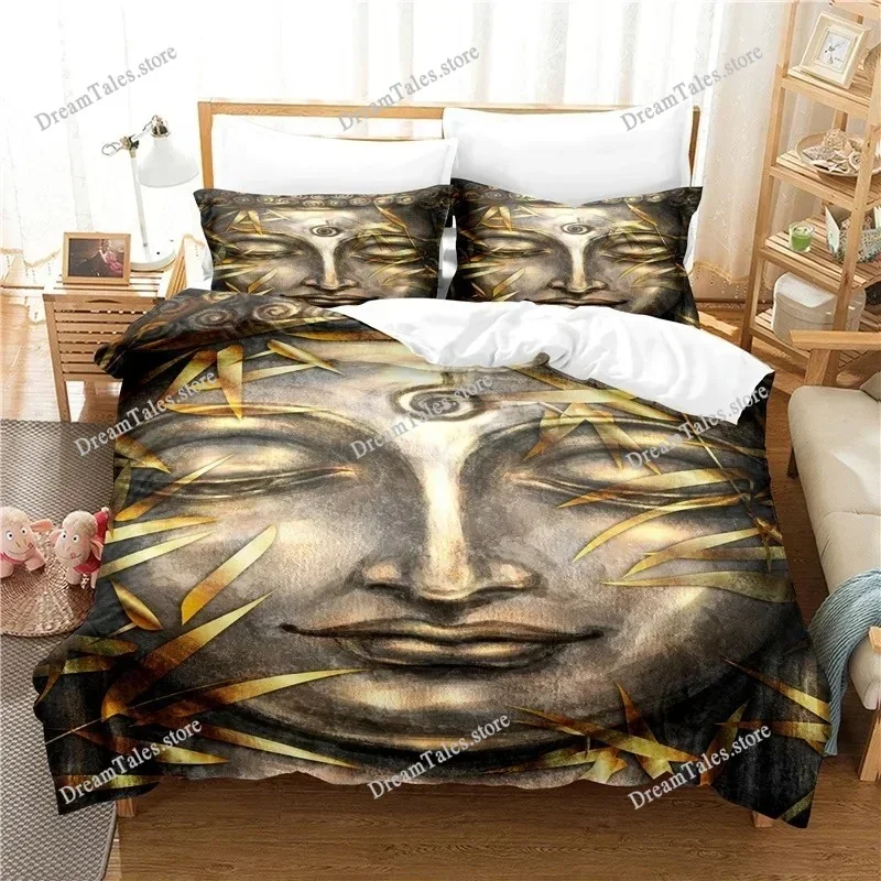 Buddha Bodhisattva Bedding Set Boys Girls Twin Queen Size Duvet Cover Pillowcase Bed Kids Adult Fashion Home Textileextile