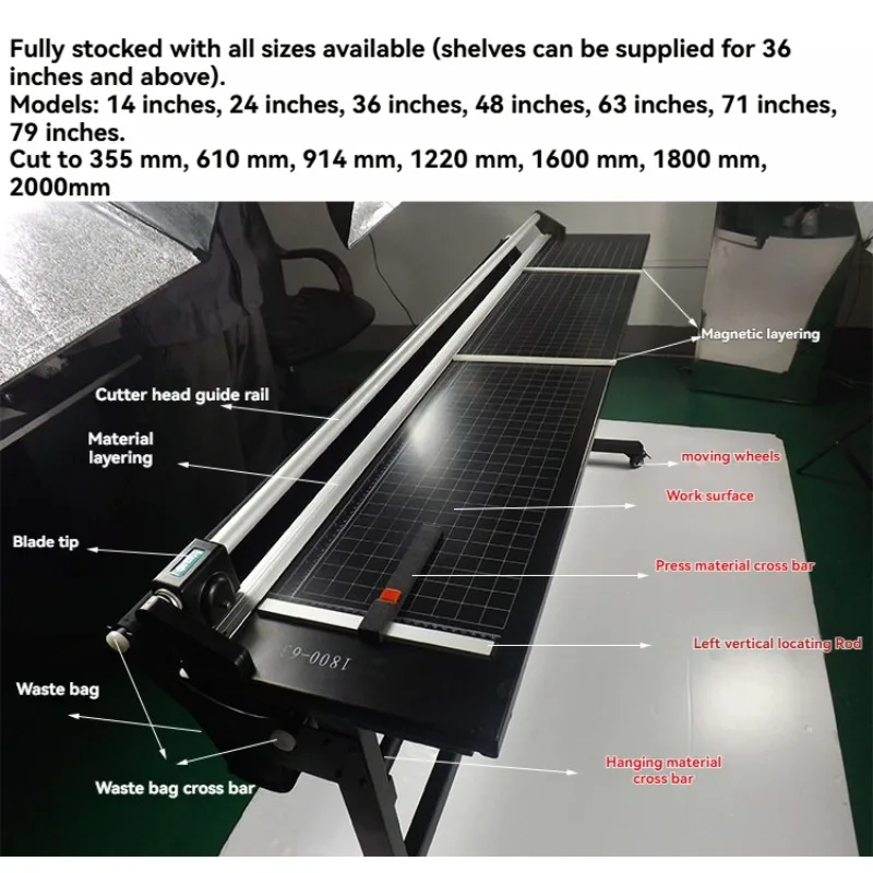 1.6-meter Rolling Cutter Paper Machine Rotary Paper Cutting Machine Suitable for Polarizing Films  Dimming Glass Cards Etc
