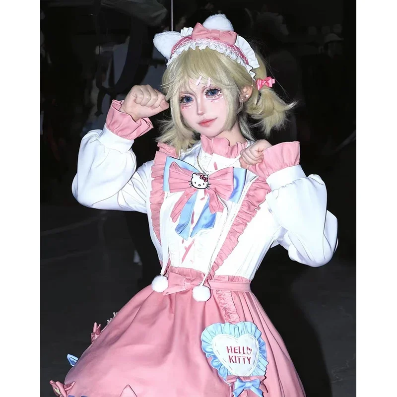 أنيمي لعبة الهوية الخامس تأثيري حلي إيما وودز لوليتا فستان جوزيف ديسولنييه بستاني الملابس شعر مستعار حفلة الهالوين ل Wo @ 0Z *