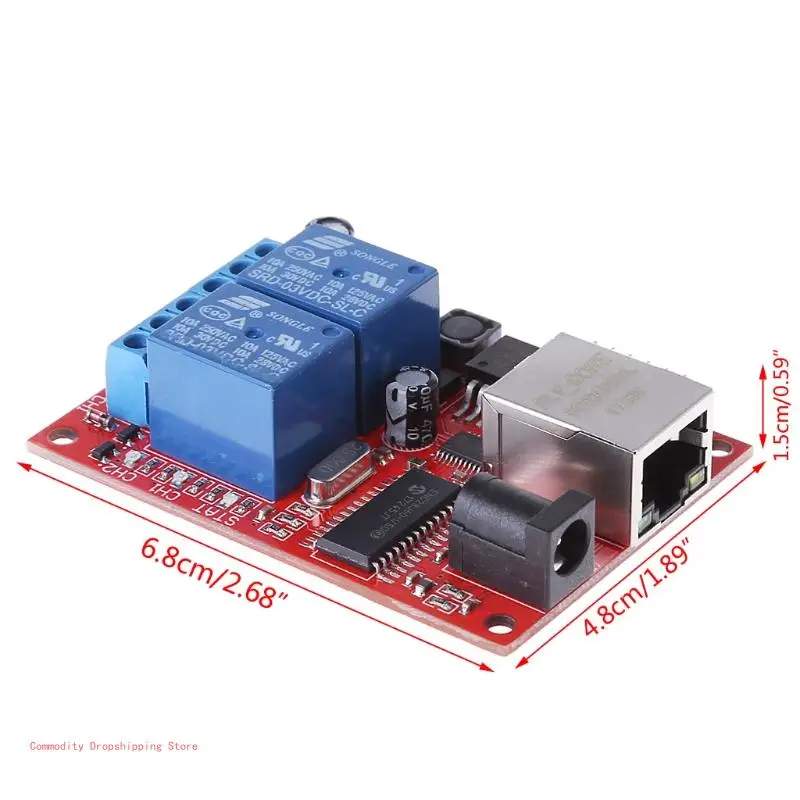 LAN Ethernet Controller Module, 2 Way Board Delay UDP, WEB Server