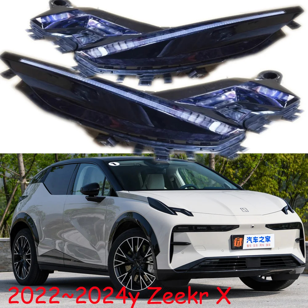 1pcs car bupmer head light HAVAL Zeekr X headlight daytime light Greatwall LED 2021~2024y fog Hover zeekr X headlamp