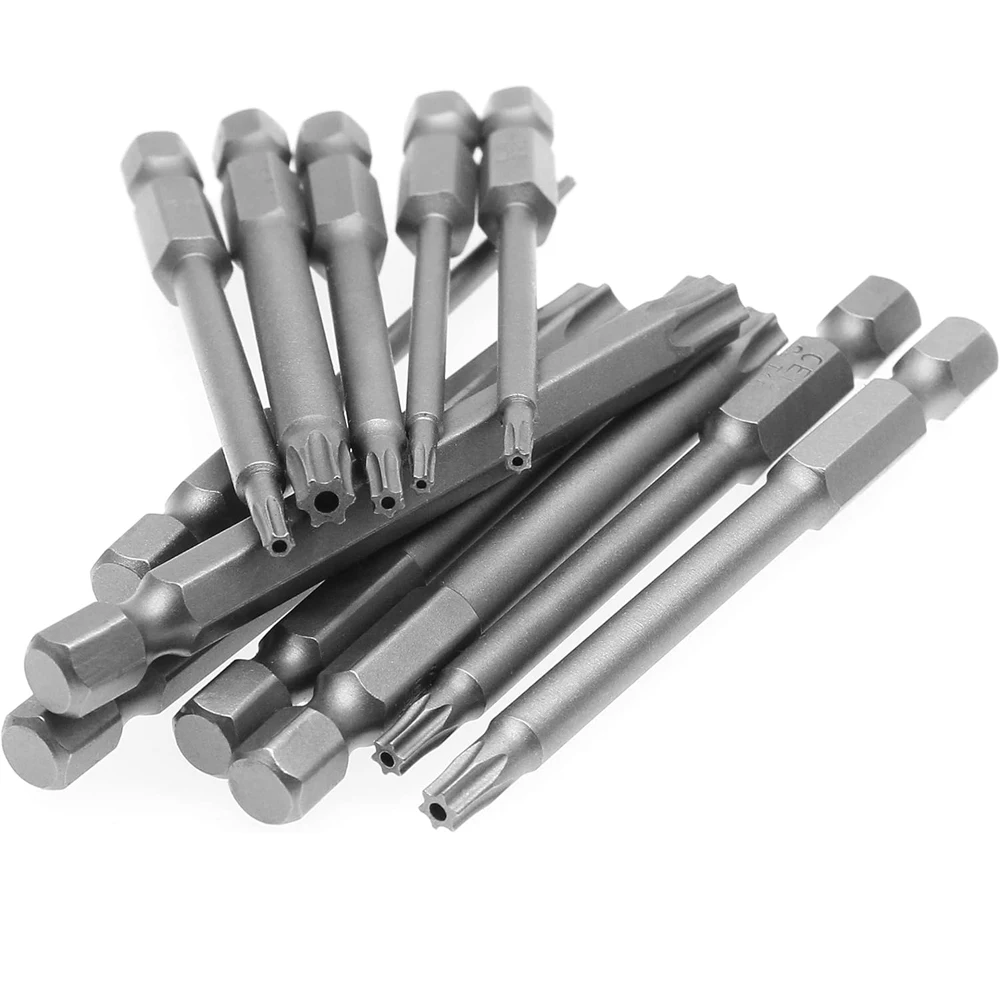 11/12PCS S2 Steel Torx Security Bit Set Magnetic Star Screwdriver Set for Shark Vacuum Cleaner 50/100mm Size Options