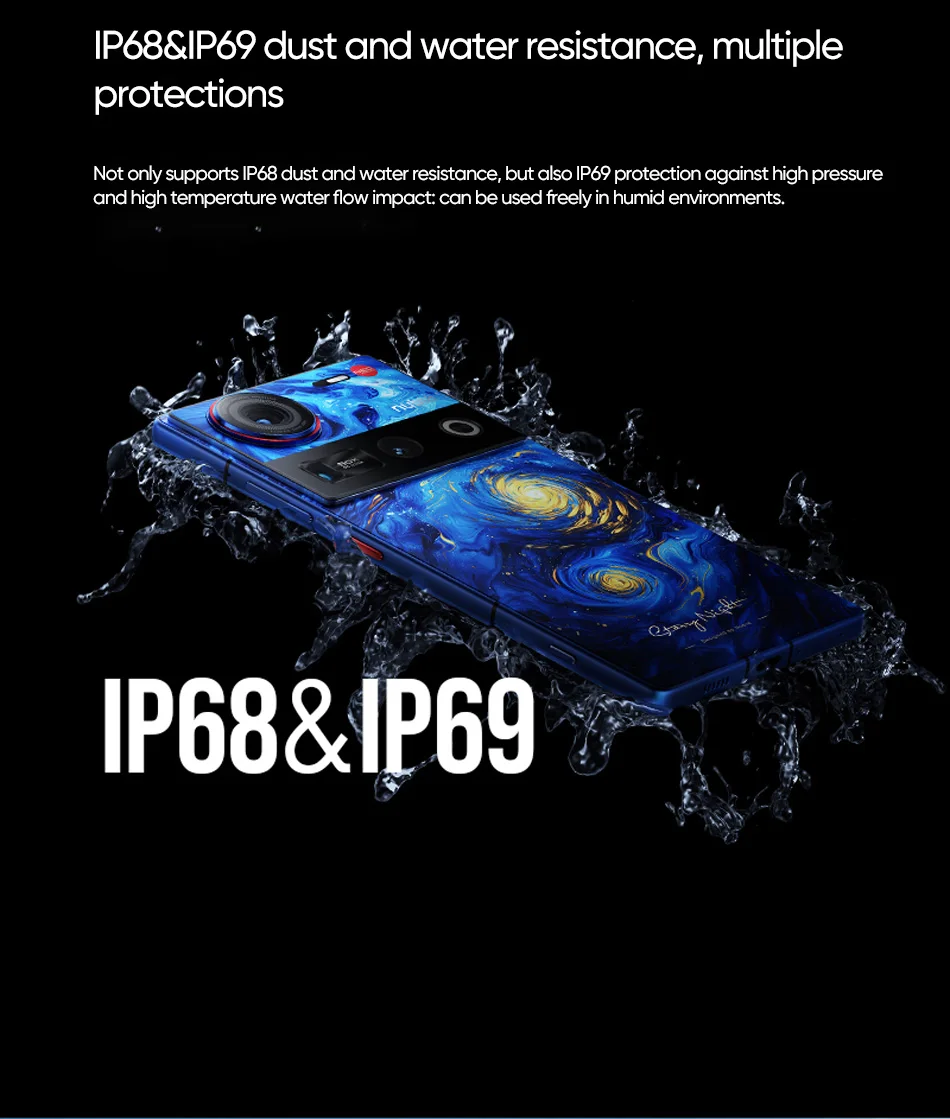 Global Version Nubia Z70 Ultra Smartphone 5G 6.85'' 144Hz Full Display Camera 6150mAh Battery IP68 Waterproof NFC