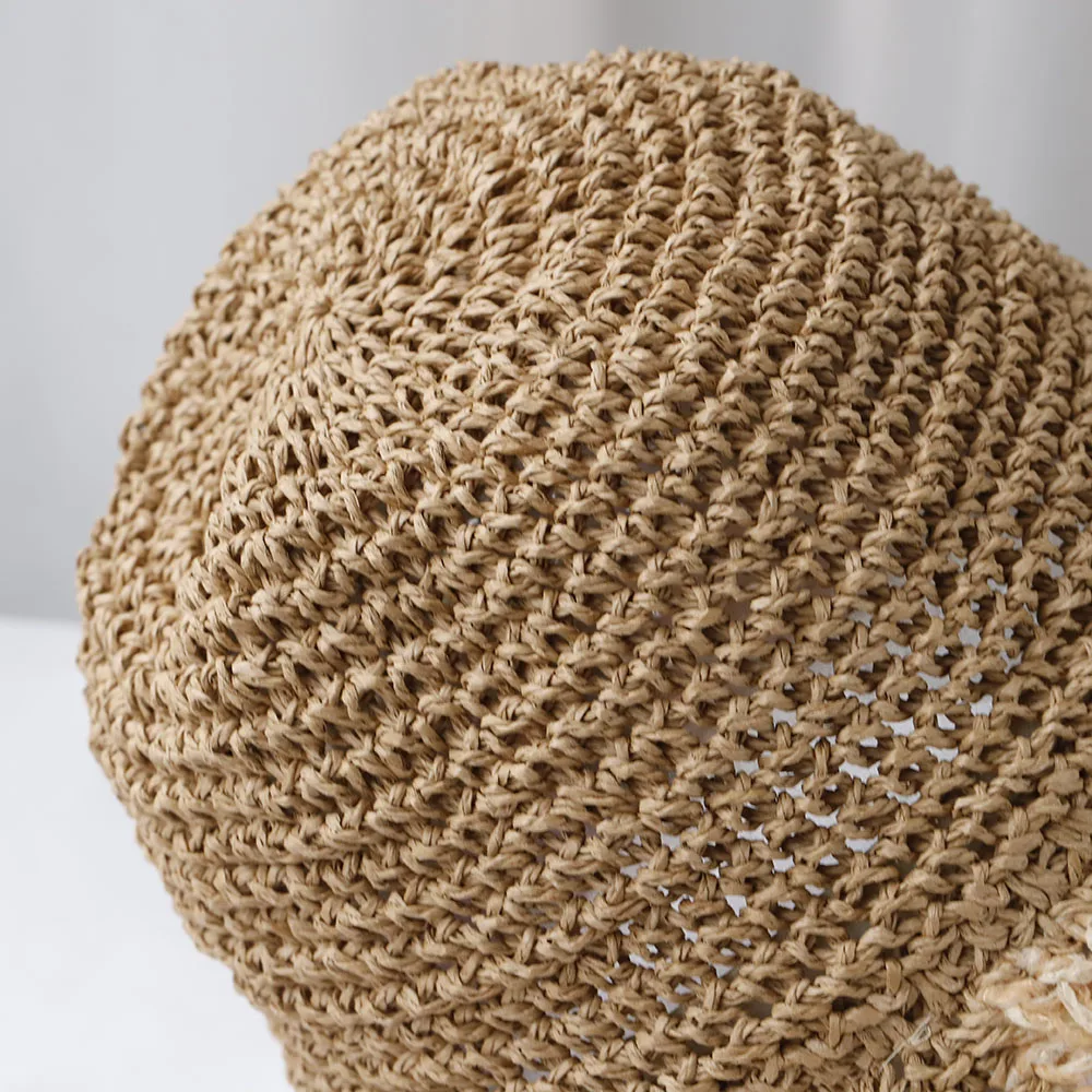 NEUE Frauen Sonnenhut SPITZE BLUME Breite Große Krempe Strand Hüte Frauen Sommer Stroh Hut Faltbare Chapeau Femme Strand UV Schutz Kappe – Detail 3
