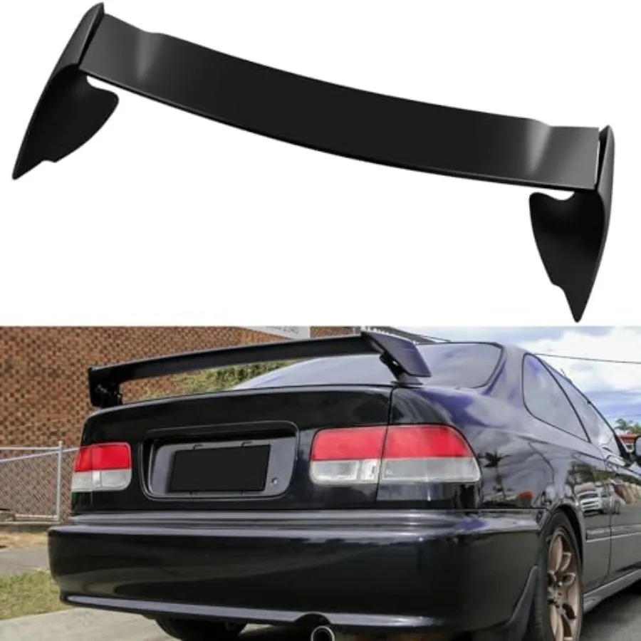 

Rear Trunk Lip Spoiler for 2006-2015 Honda Civic 8th 9th Gen Matte Black Car Styling Accessory with Durable Plastic Material