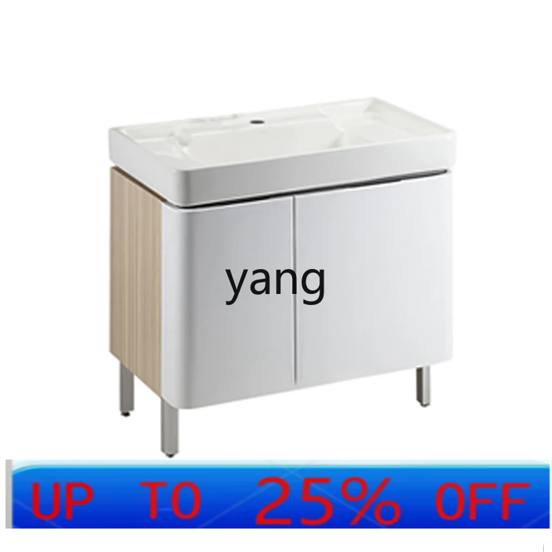 

LTT bathroom cabinet combination toilet household wall-mounted ceramic washstand