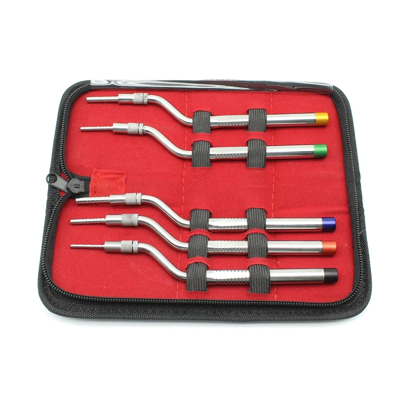 

5Pcs/set Dental Implant Osteotome Instruments Tooth Extraction Tool Maxillary Sinus Lift Bended Dentistry Tools