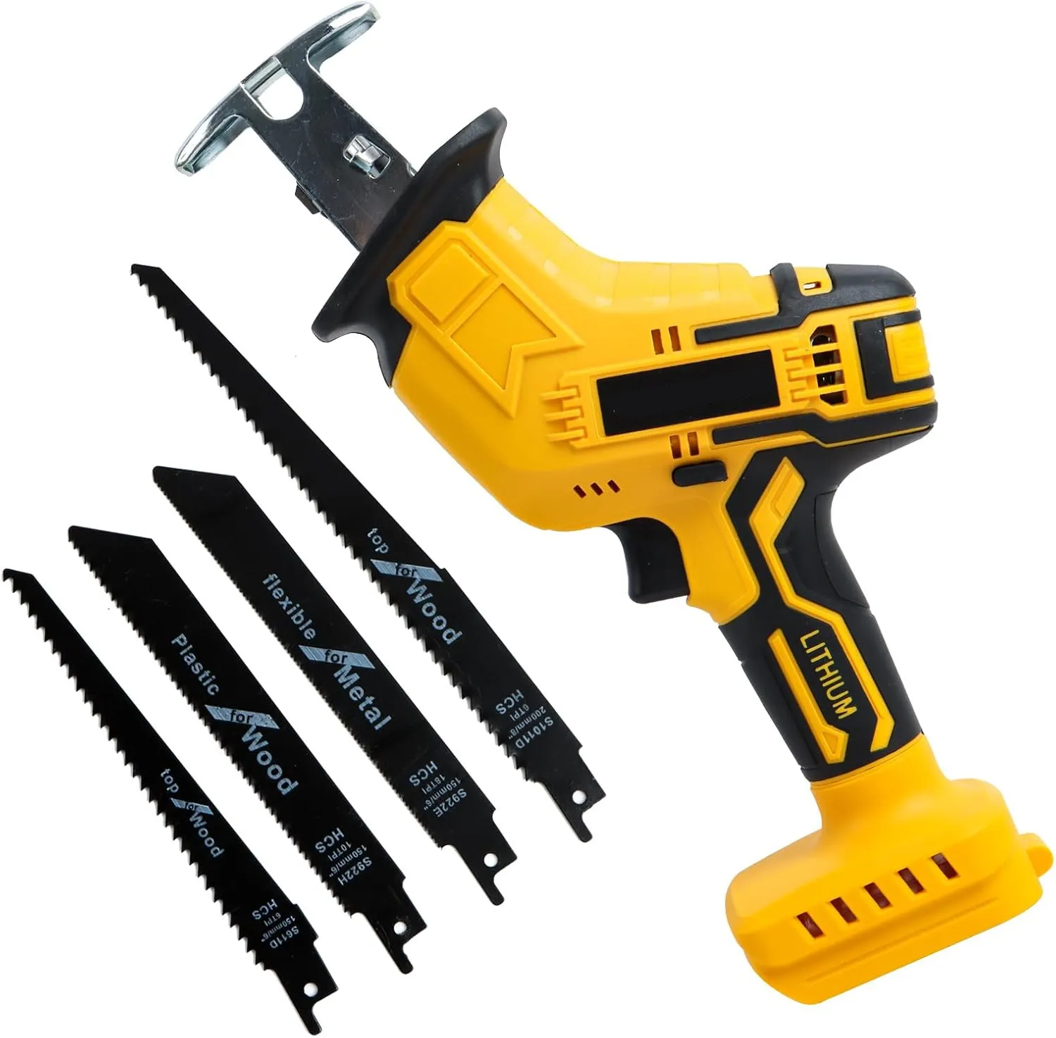 

Cordless Reciprocating Saw with 4 Saw Blades Electric Wood Metal Cutting Saw Handheld Outdoor Cutting Saw for Dewalt 20V Battery