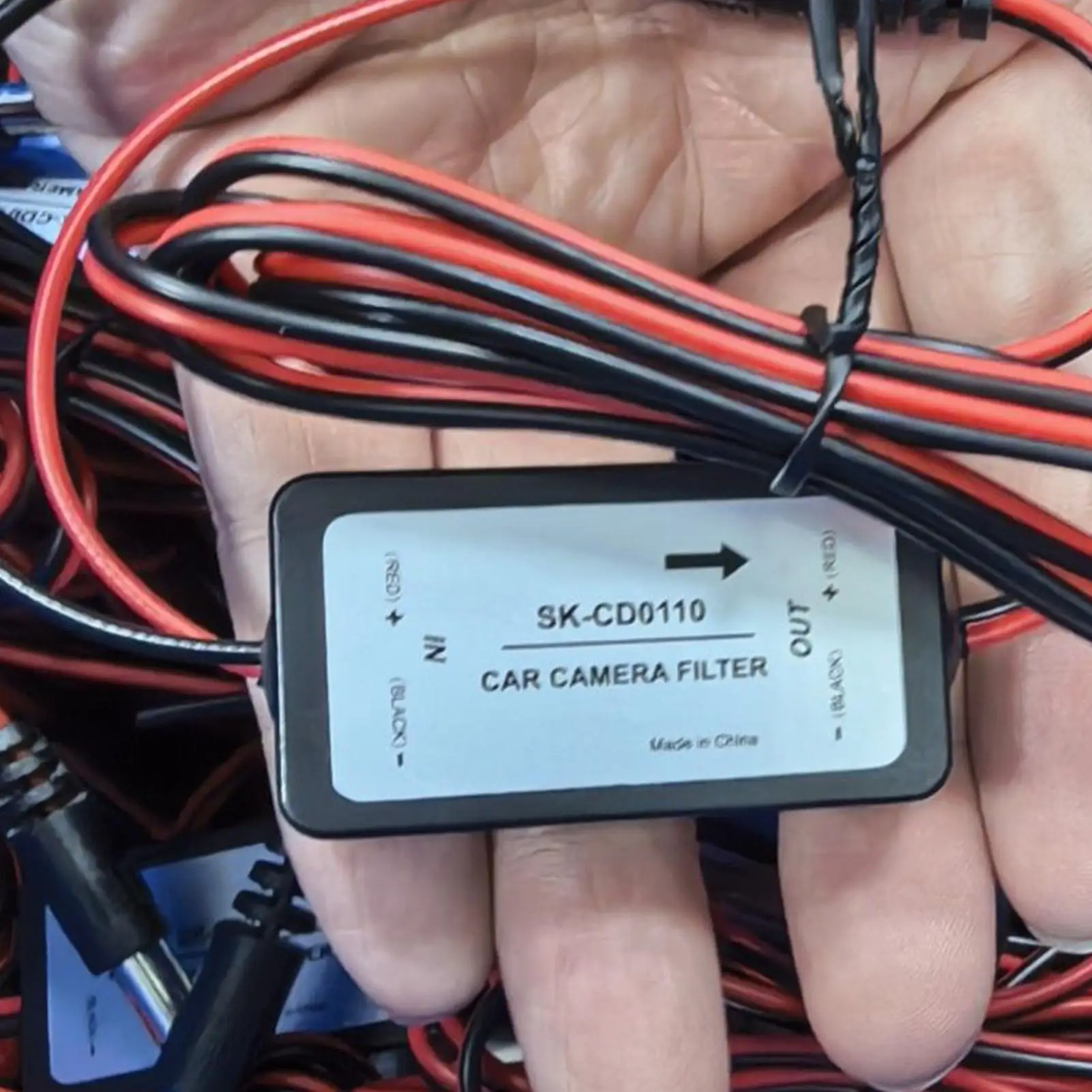 Rectifier DC 12V Power Car Rear View Camera Power Relay Capacitor Auto Capacitor Filter Connector for Backup Camera