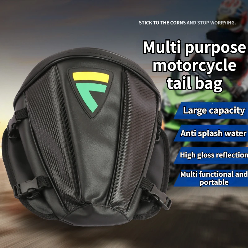 

Multifunction Motorcycle Tail Bag Waterproof Motorcycle Rear Seat Bag Large Capacity Motocross Rider Bag