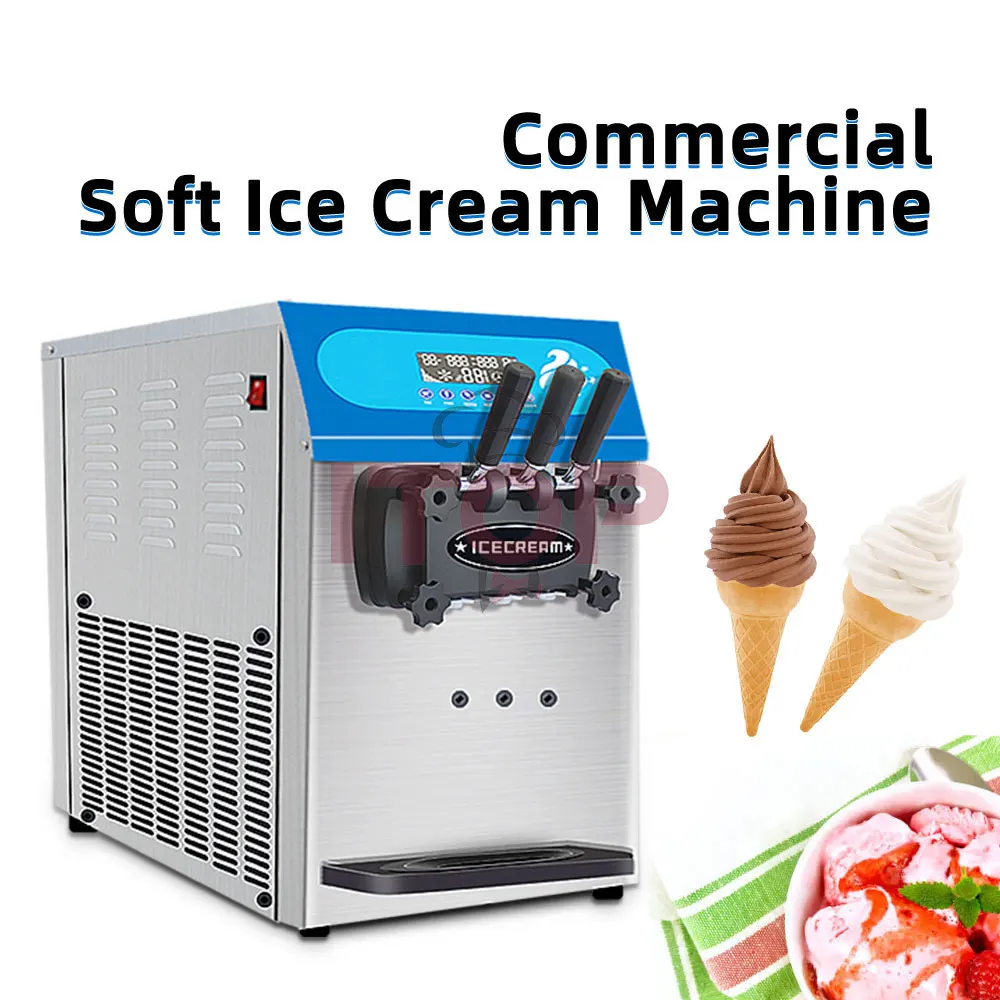 Ice Cream Maker Machine Commercial 25-28L Professionals Price 18OOW Soft Serve Ice Cream Maker Machine