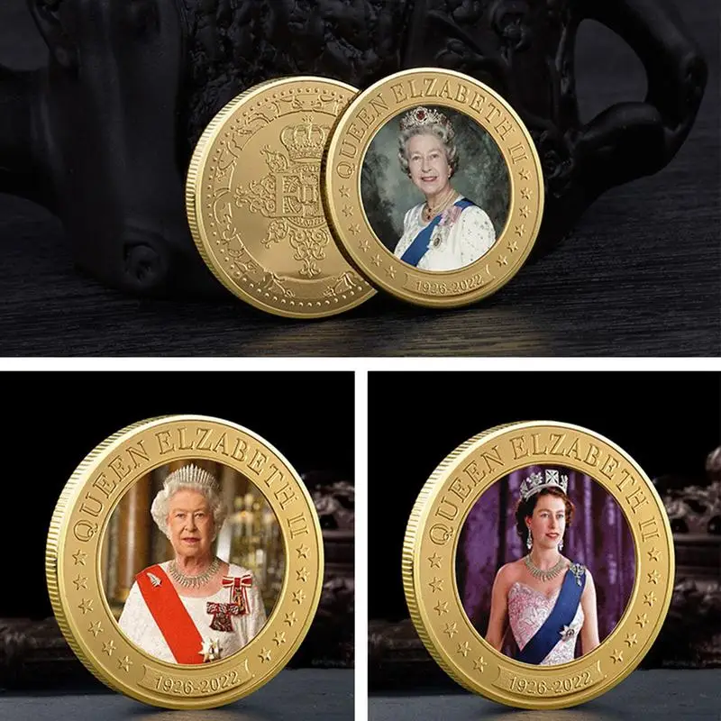 Queen Commemorative Coin Colorful Souvenir Coins For Queen Of England 1926-2022 Collection 2022 Jubilee Coin Of Her Majesty