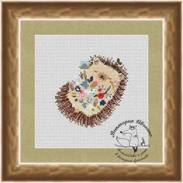 -Kit de points de croix, hérisson Happy Little Thing 20-20, Aida compte, points en toile non imprimés, broderie, bricolage à la main