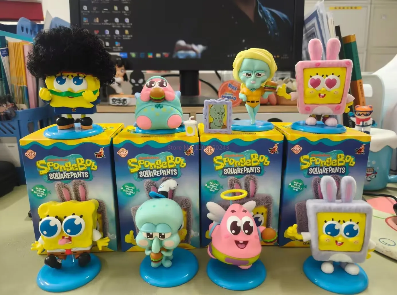 ألعاب ساخنة سبونجبوب سكوير بانتس كوسبي صندوق أعمى لطيف باتريك ستار عمل الشكل صندوق غامض شخصيات كرتونية نموذج جمع الهدايا #6