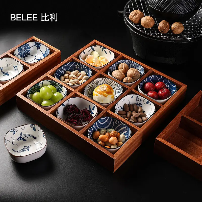 

Suitable for Jiugongge dried fruit tray, fruit snack , living room household snack , grid , candy nut melon seed
