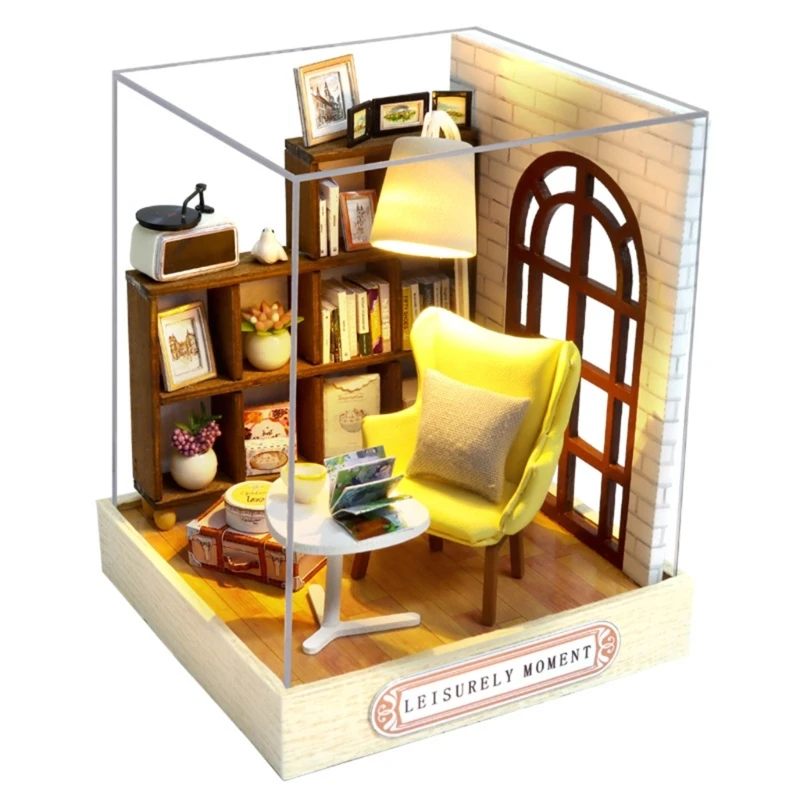 Miniatura casa delle bambole fai-da-te con mobili Mini case Giocattolo artigianale Regalo per ragazze