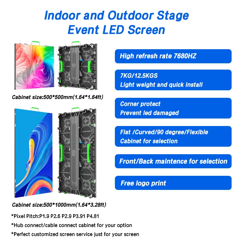IP65 waterproof retail store shopping mall Outdoor hd P391 Rental Church Led Display Indoor P481 P2 P3 Stage Led Video Wall Pan