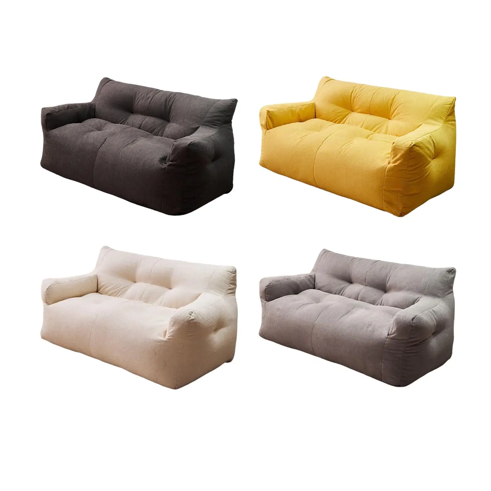 2 Seater Sofa Couch Space Saving Compact Dorm Ergonomic Guest Room Versatile Eps Particles Filling Lazy Sofa Love Seat