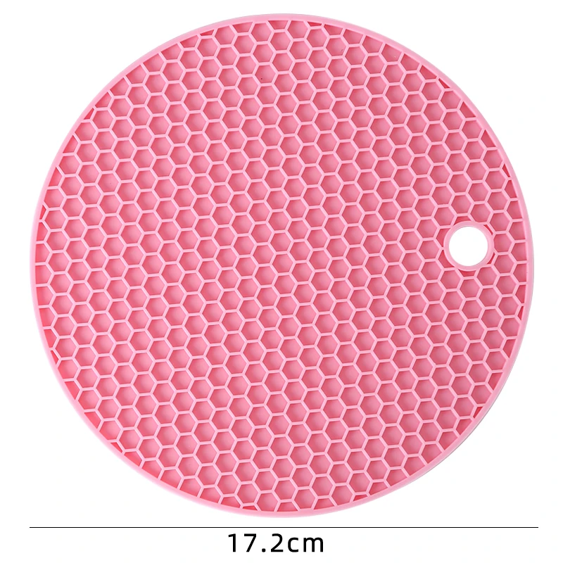 FAIS DU Silicone Mat Heat Resistant Round Pot Holder Table Placemat Kitchen Accessories Coaster Food Grade Material Placemat