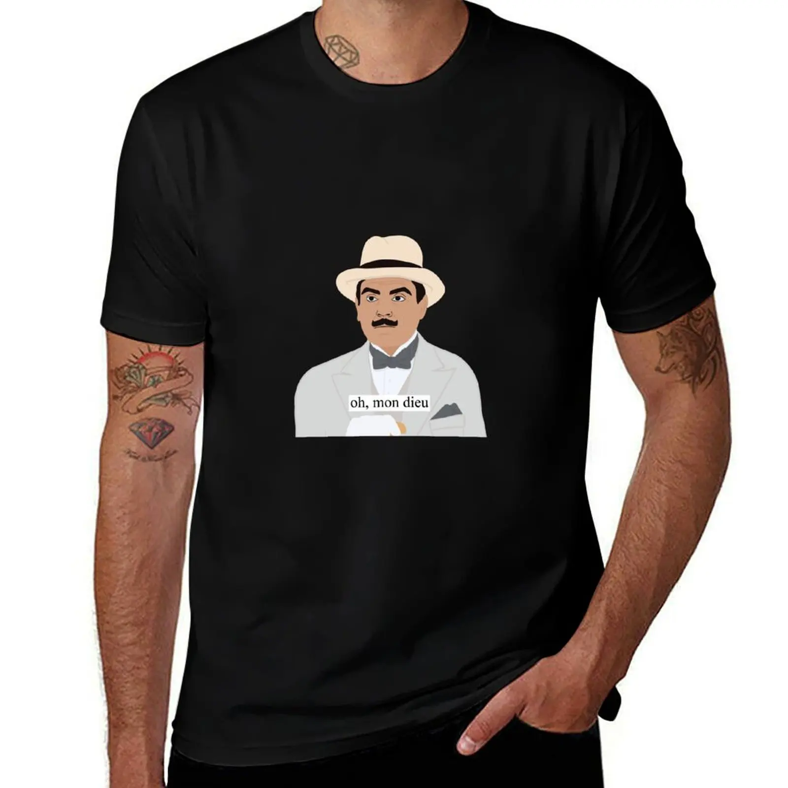Hercule Poirot - Oh, Mon Dieu T-Shirt Work Duty Casual T-Shirt