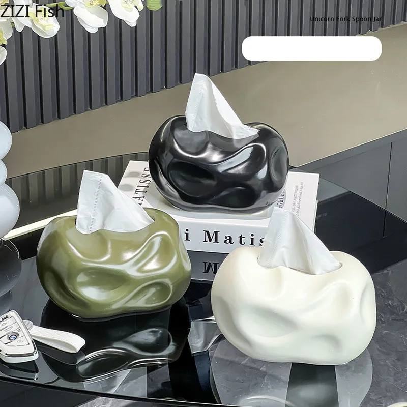 creative-uneven-surface-ceramic-tissue-box-coffee-table-desk-decoration-minimalist-tissue-box-bedside-table-paper-towel-case
