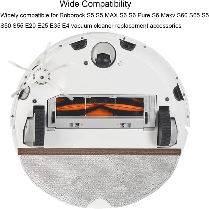 مكنسة كهربائية Roborock-Pure Robot ، فرشاة جانبية رئيسية ، فلتر Hepa ، قطع قماش ممسحة لـ Xiaomi ، S6 ، S60 ، S65 ، S5 MAX ، S6 MaxV